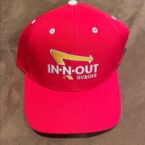 In-N-Out Burger Red Baseball Fitted Cap, Brand New, Never Worn
